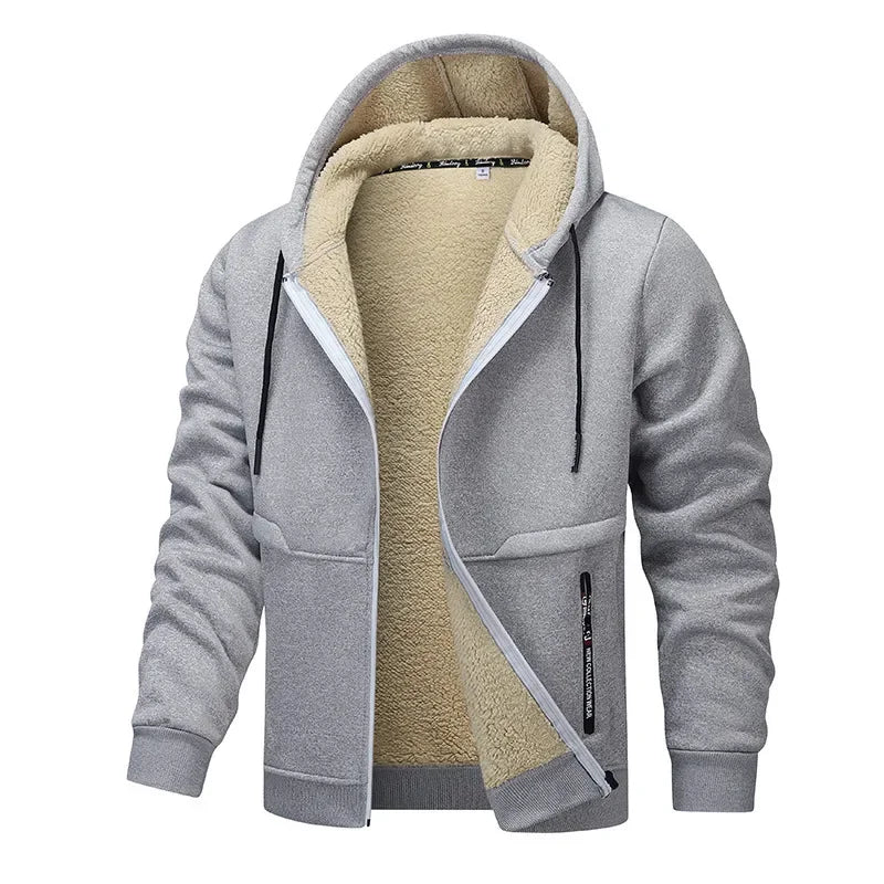 Veste homme casual avec capuche pour un look urbain et décontracté. Chaude et protectrice contre le froid hivernal.