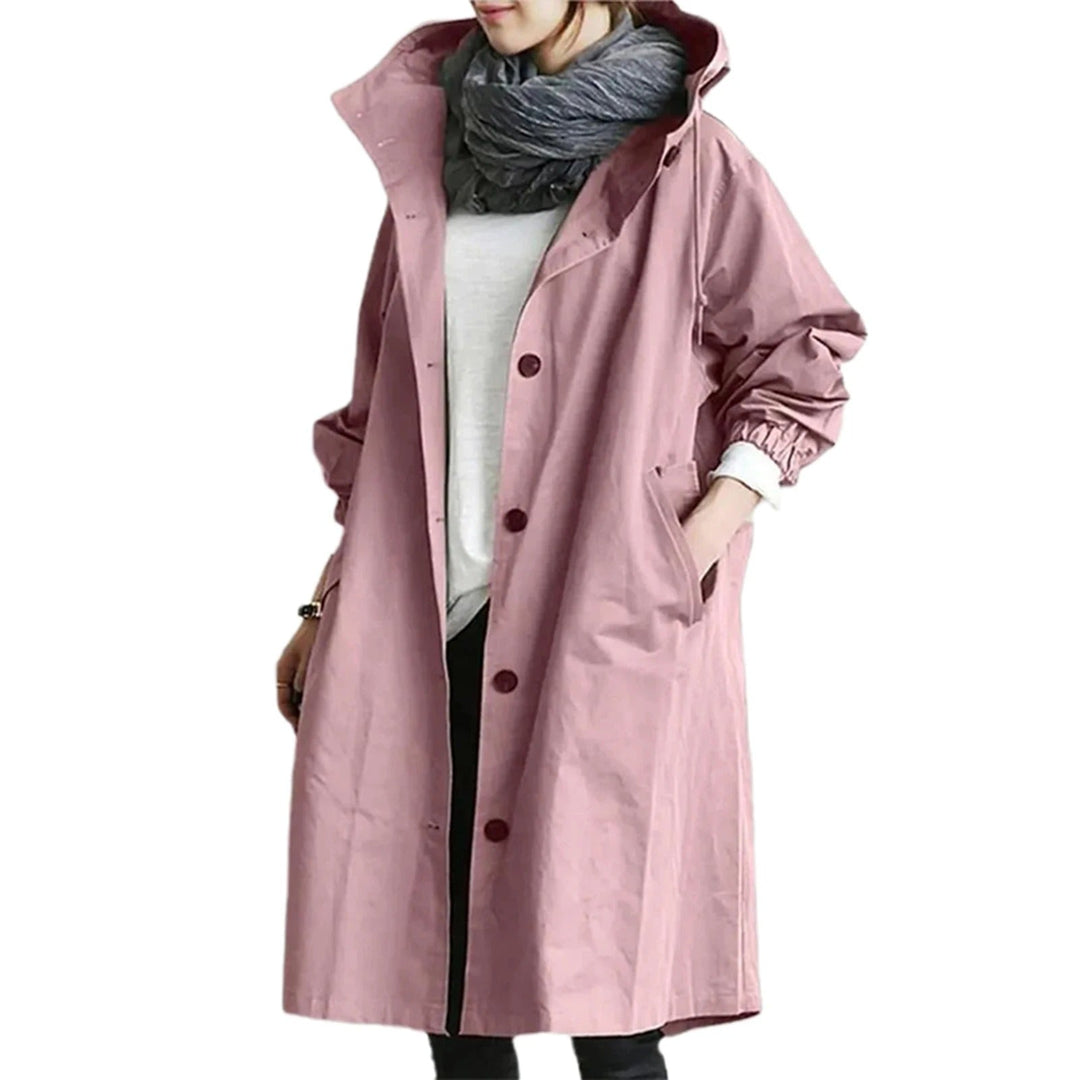 Veste coupe-vent imperméable surdimensionnée.  Protection élégante et fonctionnelle.  Modèle décontracté.