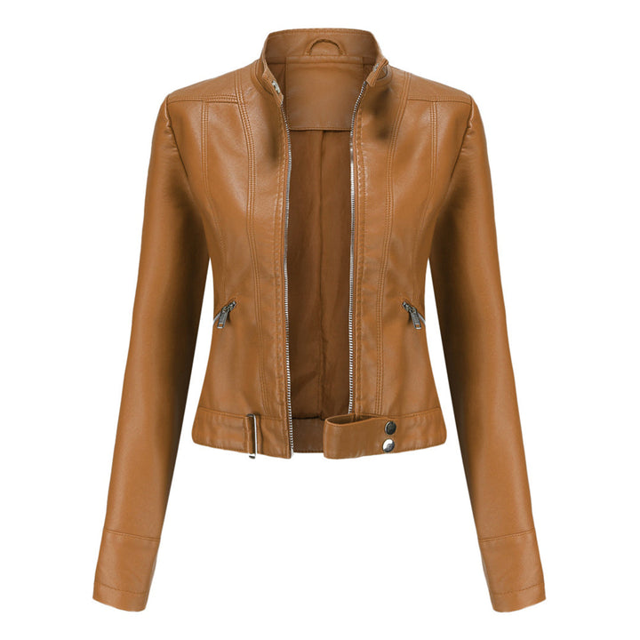 Veste courte en cuir femme, élégante et stylée. Coupe flatteuse.