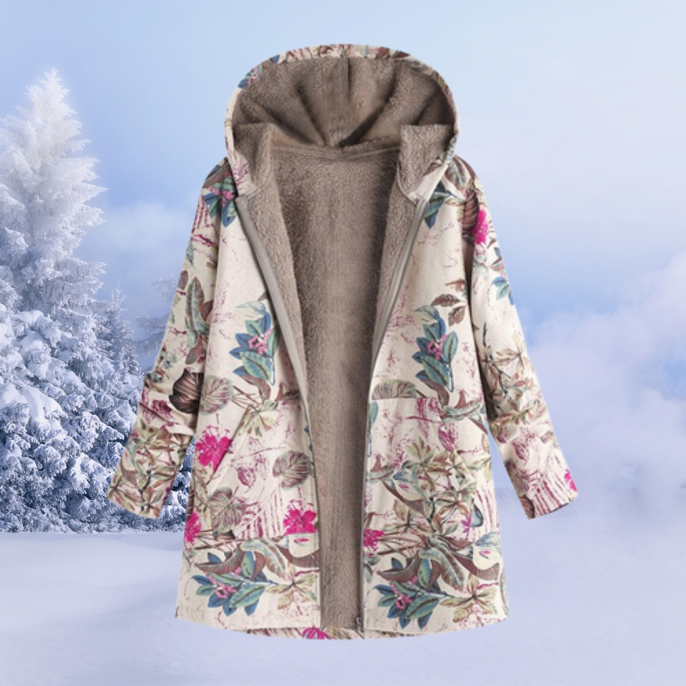 Manteau femme casual à capuche, chaud et élégant, idéal pour l'hiver et la protection.
