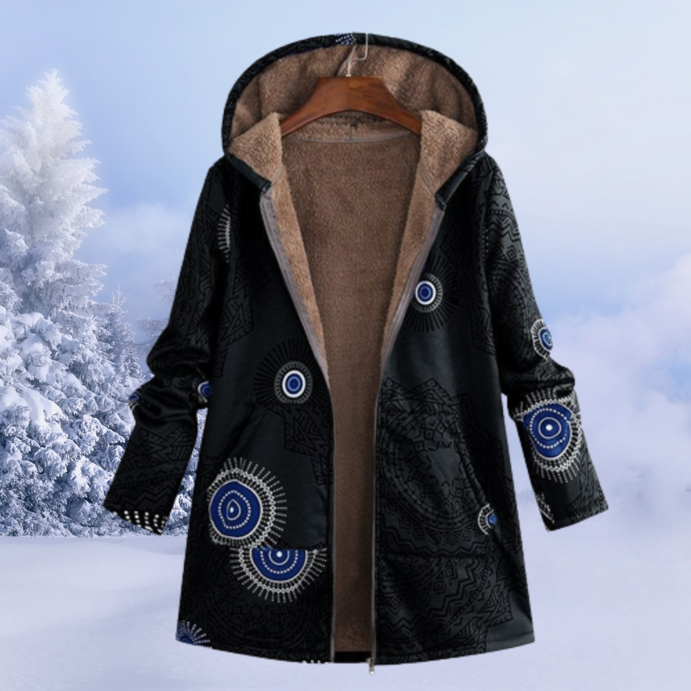 Élégante veste à capuche femme pour l'hiver, douillette et chaude, parfaite pour le quotidien.