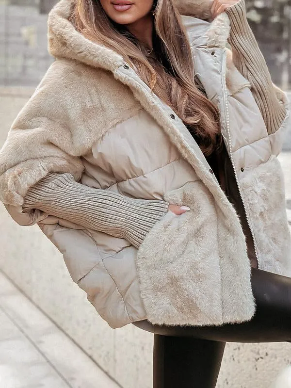 Veste d'hiver femme multicolore, chaude et confortable pour un style tendance au quotidien et le plein air.