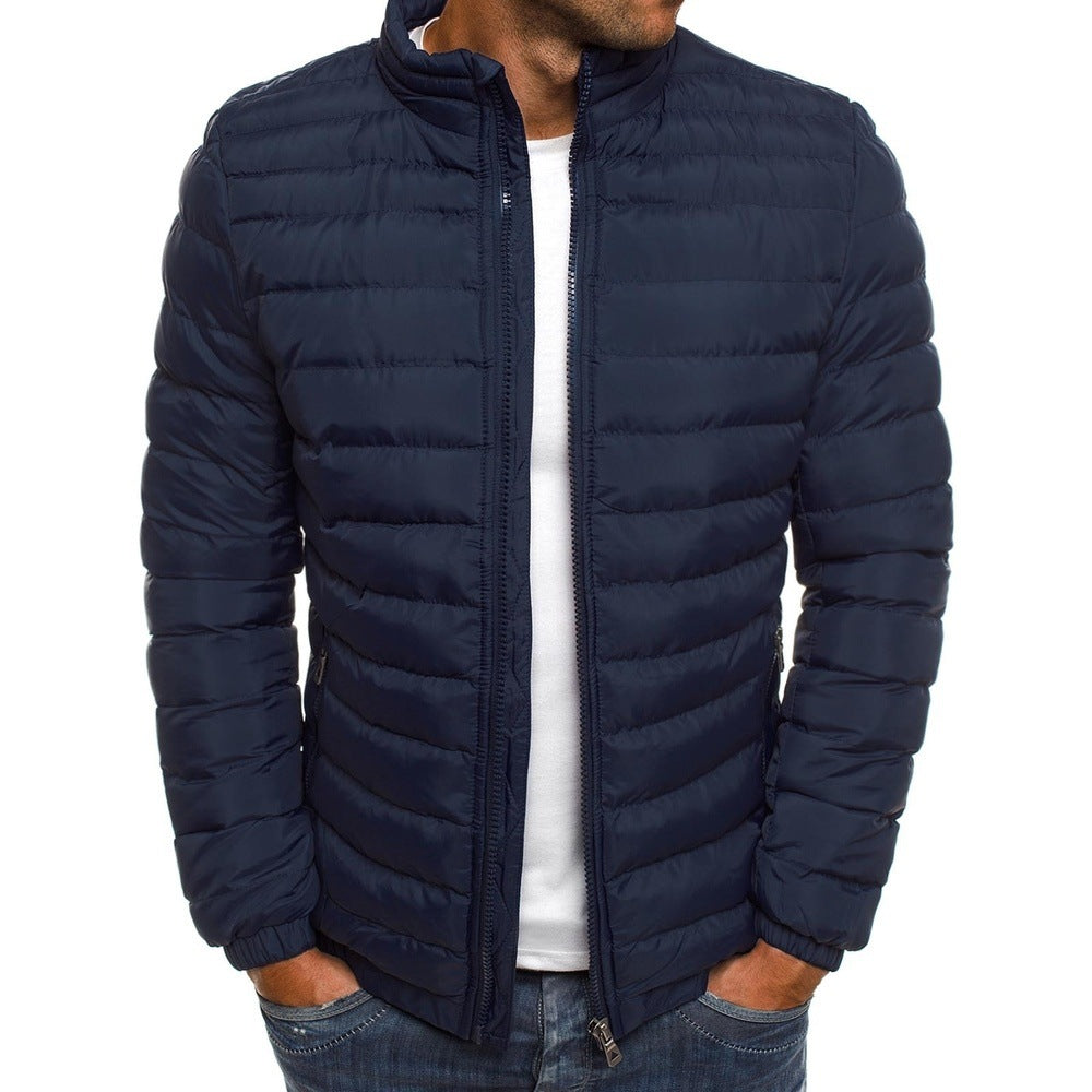 Veste d'hiver matelassée élégante pour hommes, chaude et confortable, idéale pour le style urbain.