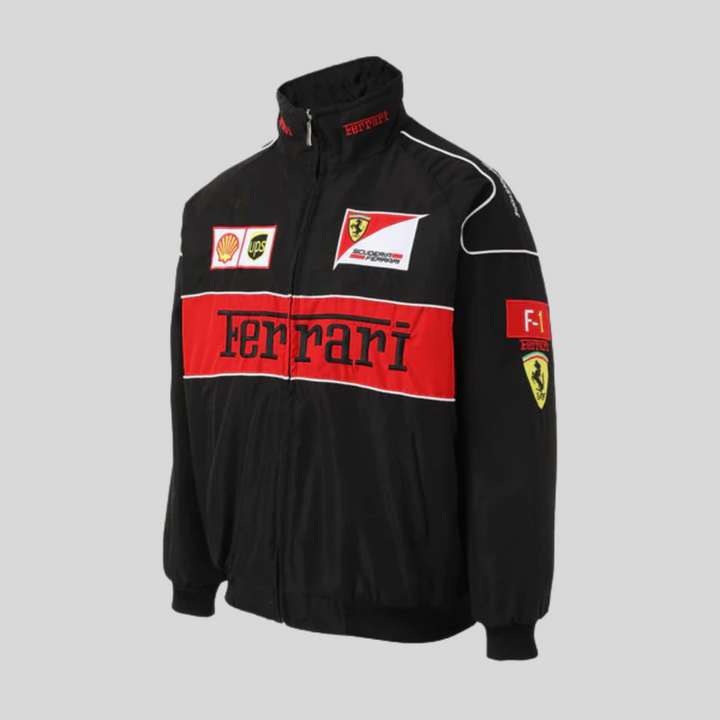 Veste de course vintage unisexe, style rétro chic.  Coupe élégante, polyester.