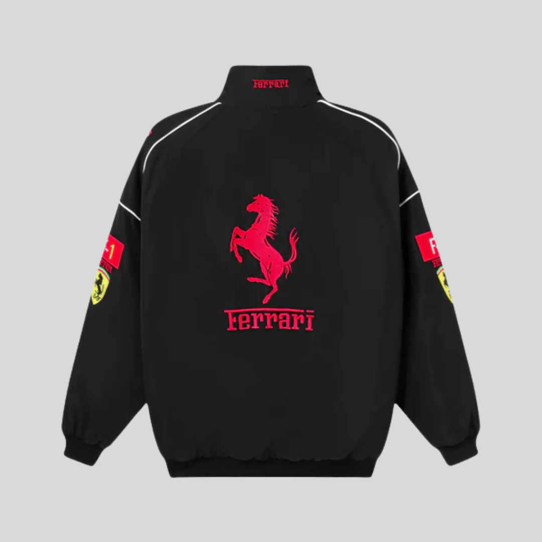 Veste de course vintage unisexe, style rétro chic.  Coupe élégante, polyester.