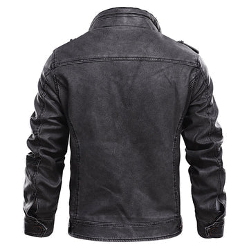 Veste en cuir homme, coupe élégante, style intemporel.  Qualité supérieure.