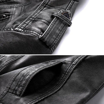 Veste en cuir homme, coupe élégante, style intemporel.  Qualité supérieure.
