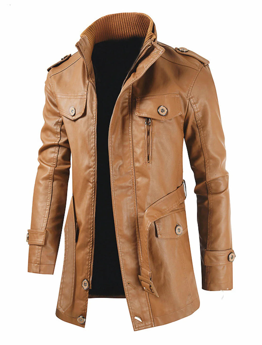 Superbe veste en cuir homme, haute qualité, style intemporel. Un classique de la mode masculine pour toutes occasions.