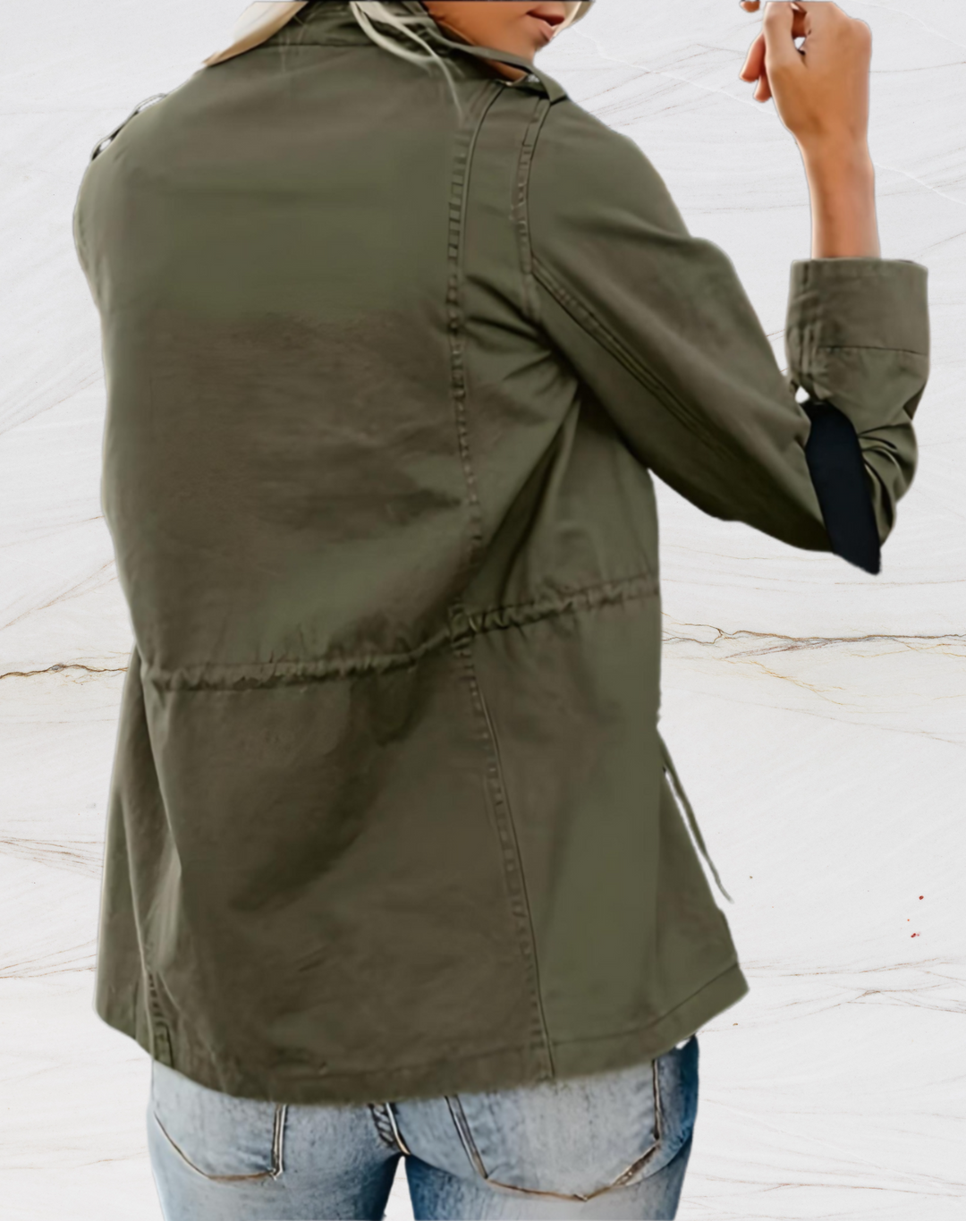 Veste femme élégante, 4 poches, coupe chic et pratique.  Idéale au quotidien.