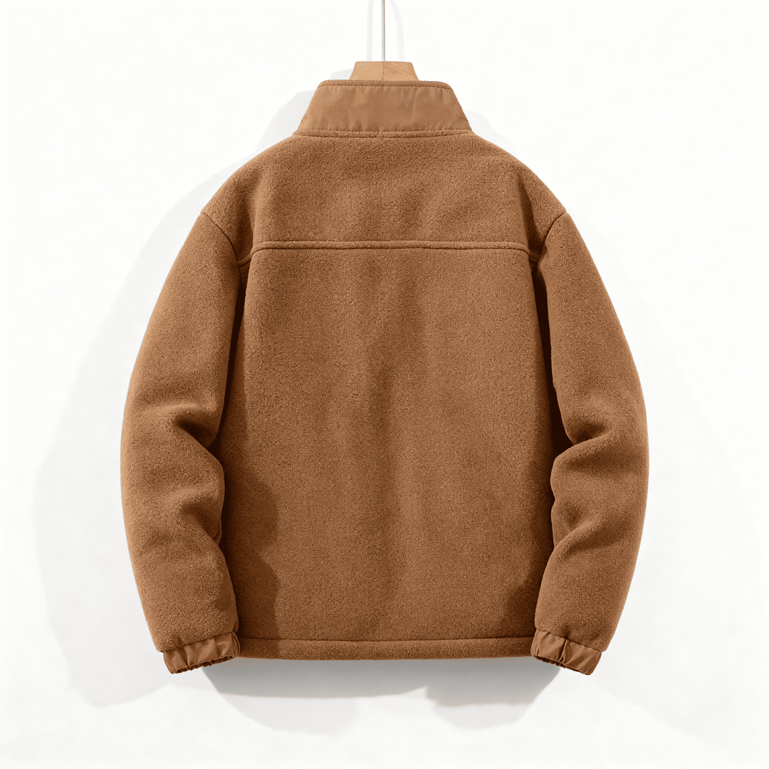 Manteau hiver homme décontracté, doublure polaire pour confort thermique et protection vent.