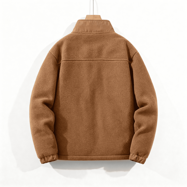 Manteau hiver homme décontracté, doublure polaire pour confort thermique et protection vent.