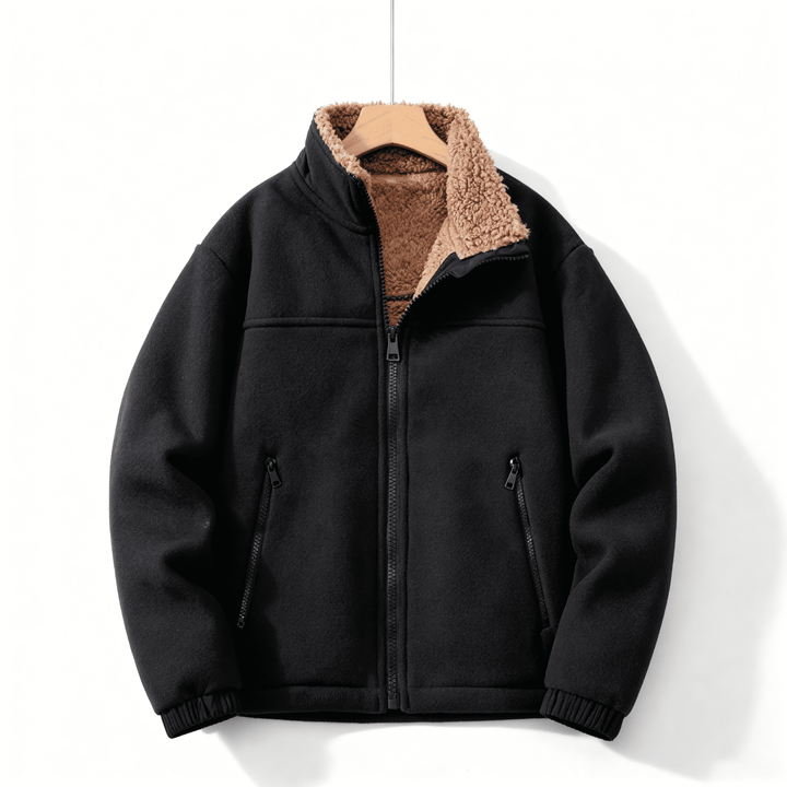 Mode masculine: Veste décontractée homme, doublée polaire, pour confort thermique optimal et protection hiver.