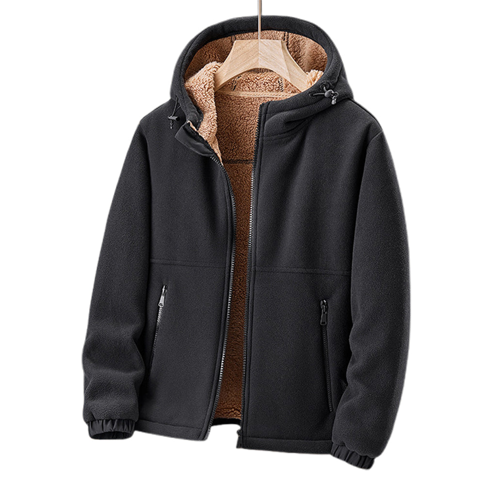 Veste d'hiver polaire chaude pour homme. Parfaite pour la randonnée, le camping et les sorties outdoor par temps froid.