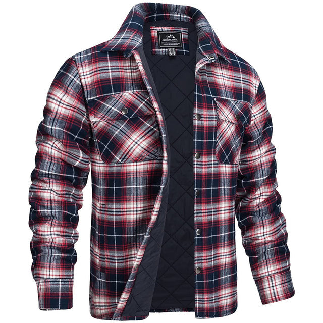 Veste homme à carreaux gris et noir, coupe ajustée, idéale pour mode masculine décontractée ou formelle.