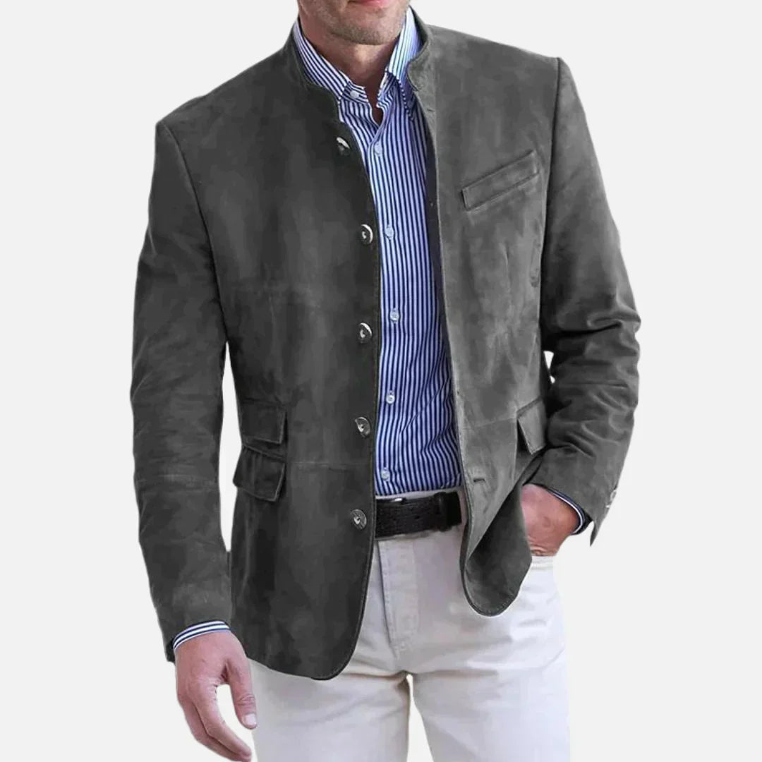 Veste homme coupe classique, élégante et intemporelle.  Modèle bleu ou gris.