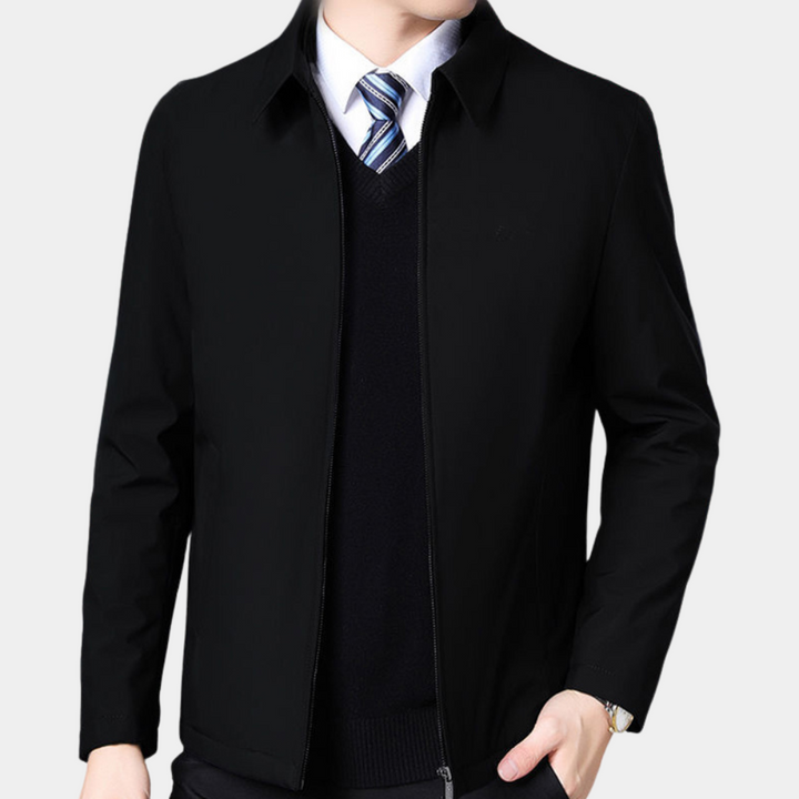 Veste homme décontractée, coupe élégante.  Bleu marine, noir ou vert.  Confort optimal.