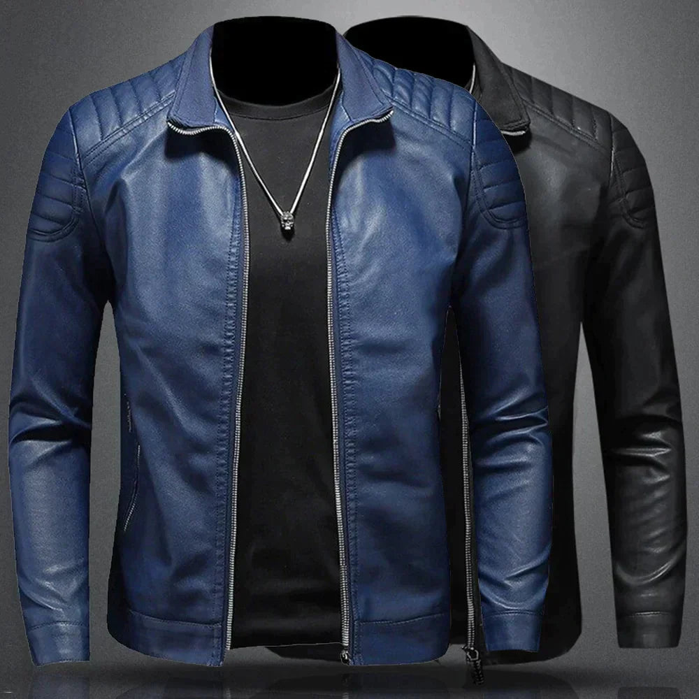 Veste homme élégante bleu marine, coupe ajustée, style intemporel pour un look chic de mi-saison.