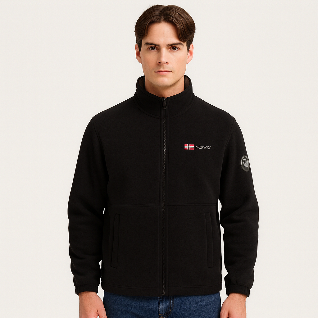 Coupe-vent thermique homme, style décontracté, essentiel pour l'hiver et la protection contre le froid.