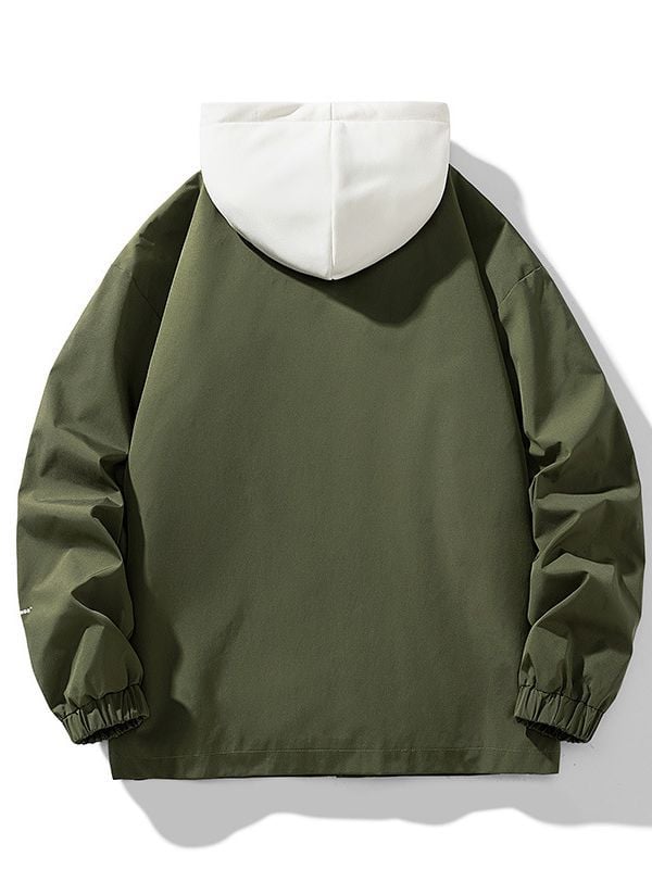 Veste de mi-saison homme, coupe urbaine ajustée, légère et respirante, avec capuche pour confort quotidien.