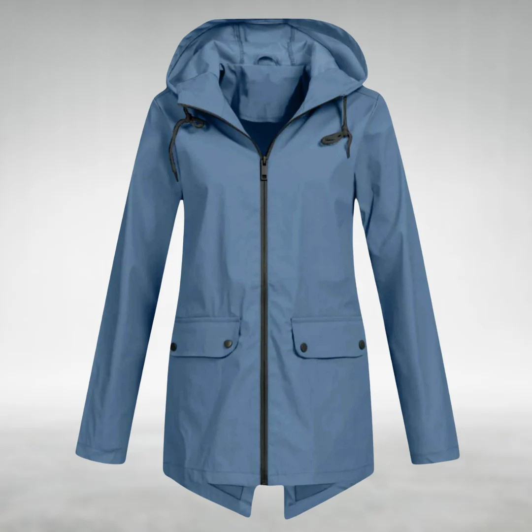 Veste imperméable femme, coupe-vent élégante. Idéale pour automne/printemps, combine mode, confort et protection.