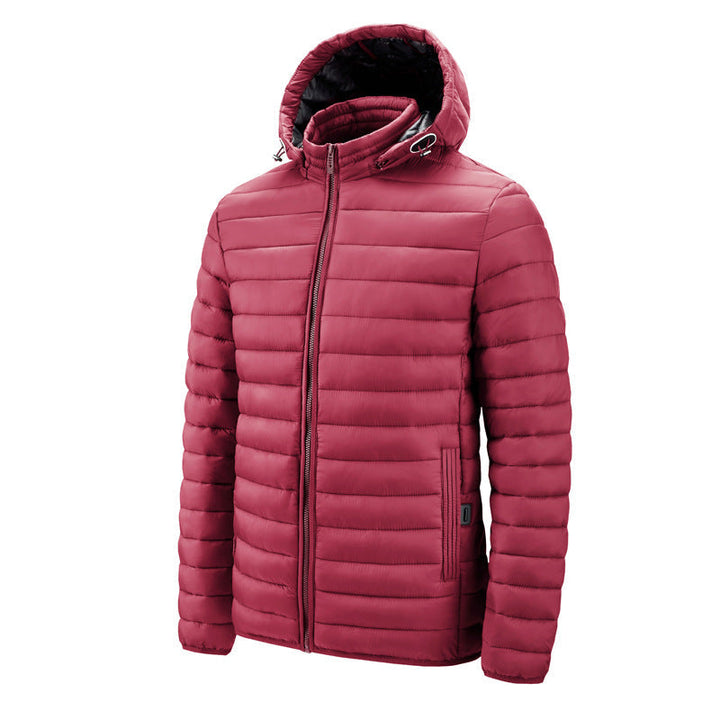Détail de la texture matelassée de la veste Ivar pour homme, vêtement hiver chaud et résistant au vent.