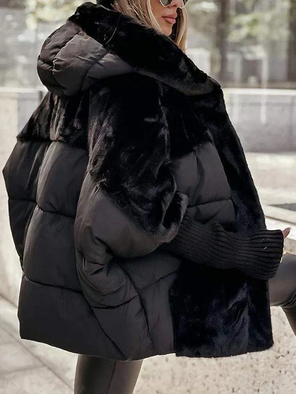 Doudoune matelassée femme coupe-vent, élégante et chaude pour l'automne et l'hiver.