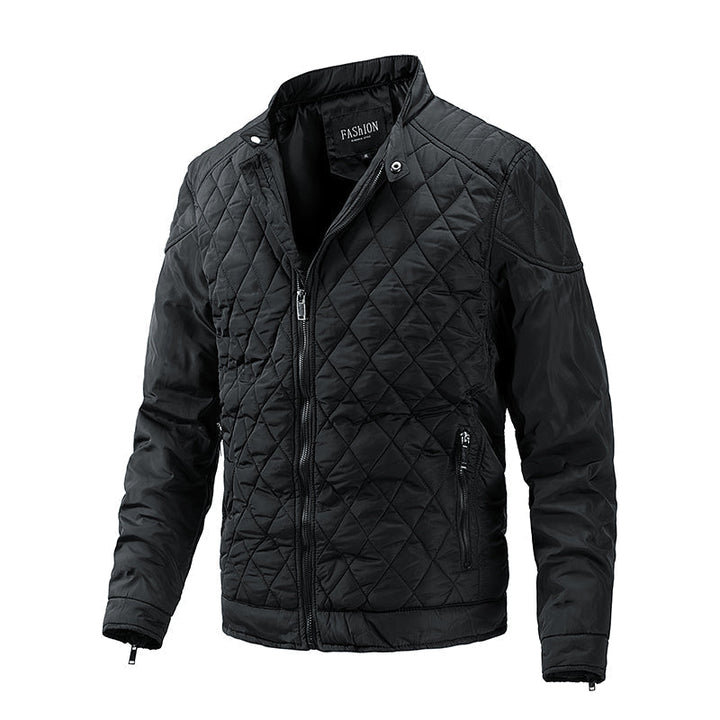 Veste matelassée homme bleu marine, coupe élégante et légère. Idéale pour l'automne.