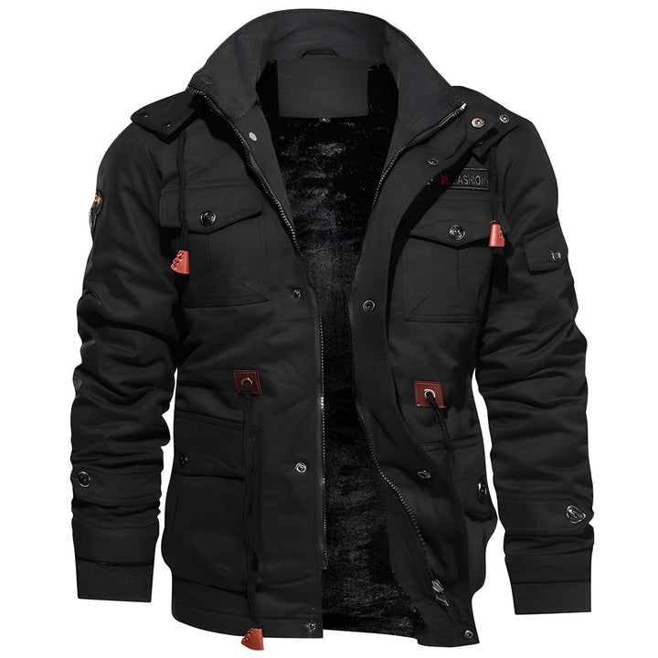 Manteau urbain militaire homme imperméable, style casual pour le quotidien hivernal.