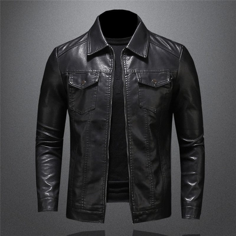 Veste moto cuir homme, style élégant et coupe ajustée.  Qualité supérieure.