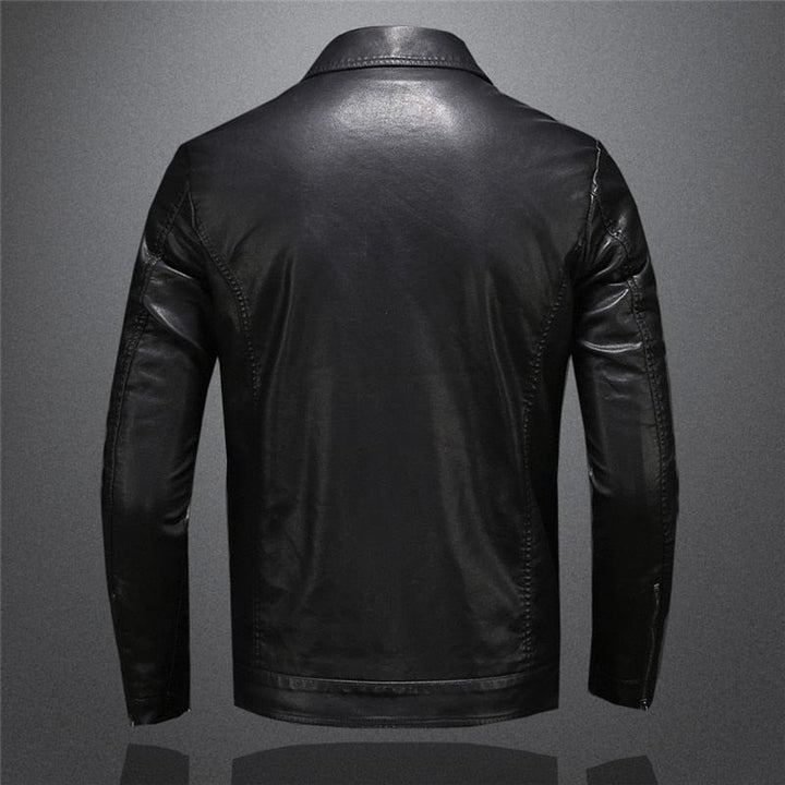 Veste moto cuir homme, style élégant et coupe ajustée.  Qualité supérieure.