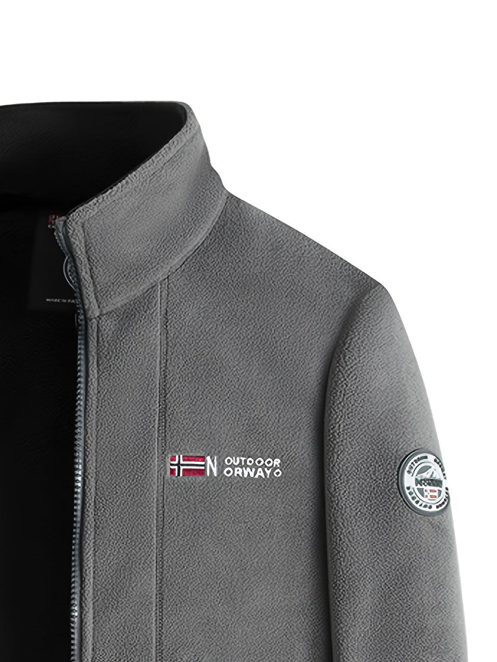 Polaire homme résistante avec col montant, offrant chaleur accrue