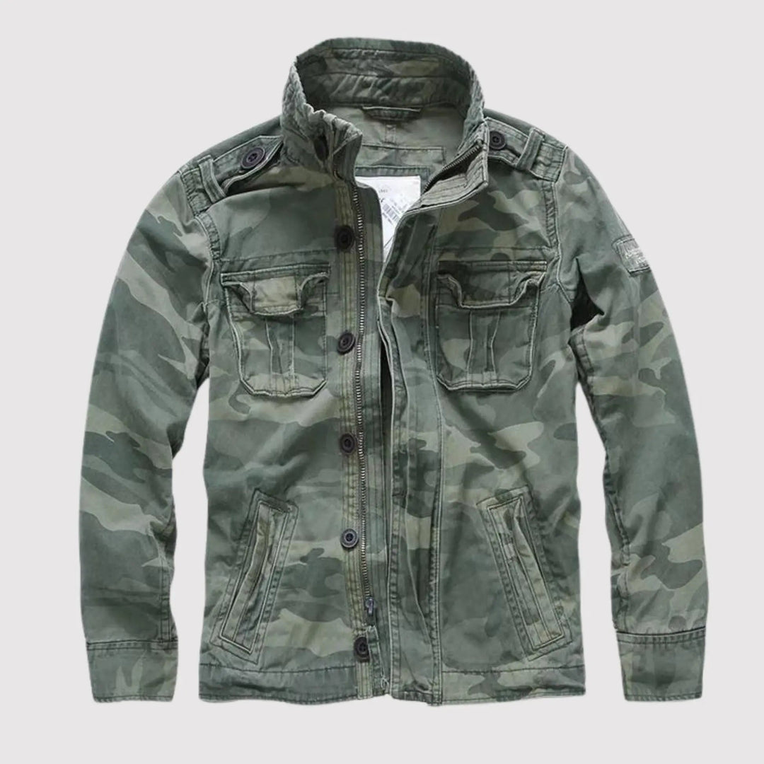 Veste classique à manches longues pour homme, avec poches. Parfaite pour le printemps et l'automne.