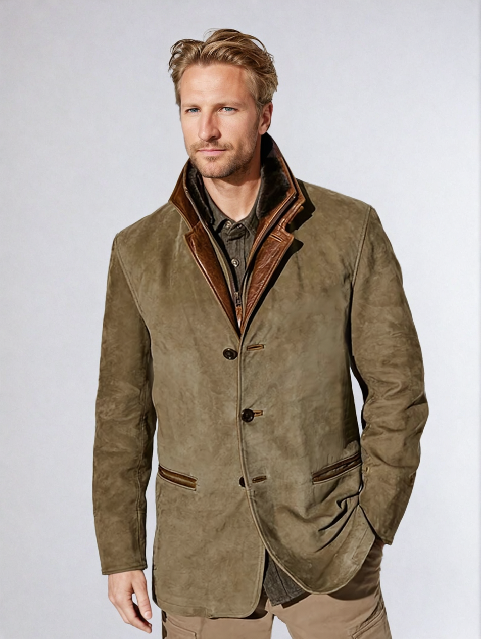 Veste vintage élégante homme Collin, style classique automne, coupe ajustée, mode masculine.