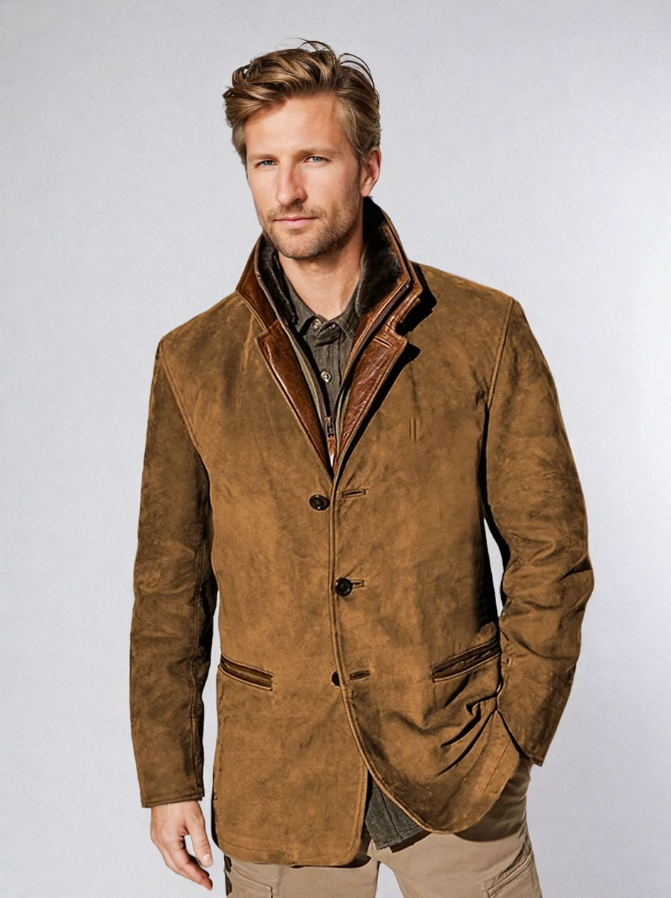 Veste homme Collin confortable pour l'automne, tissu doux, style mi-saison vintage, vêtement élégant.