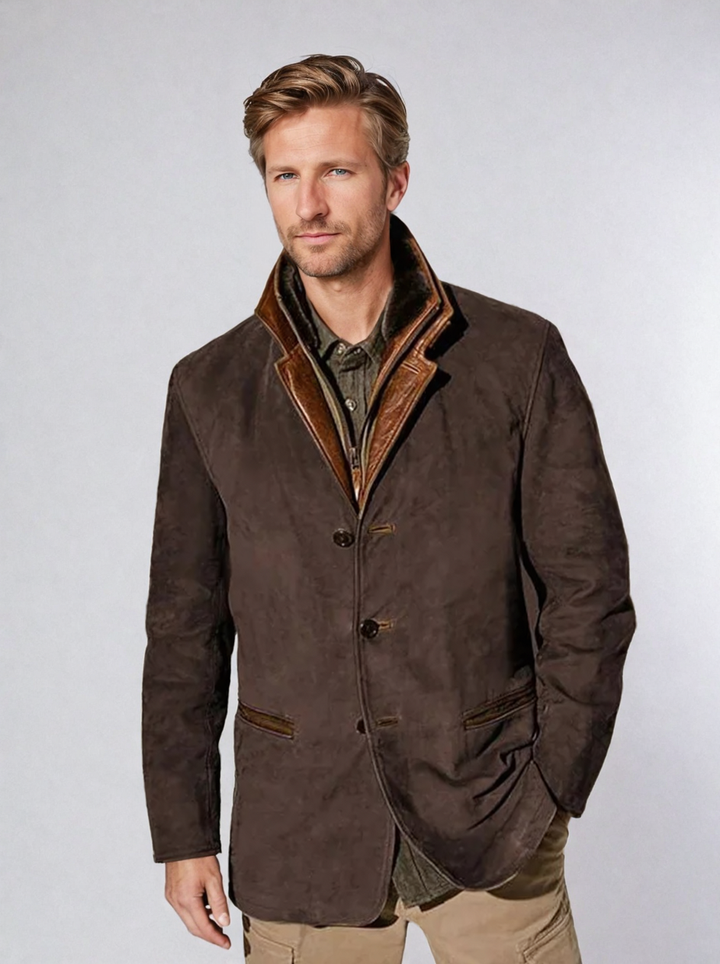 Veste Collin homme vintage, style classique, coupe ajustée, détails élégants, parfaite pour mi-saison.