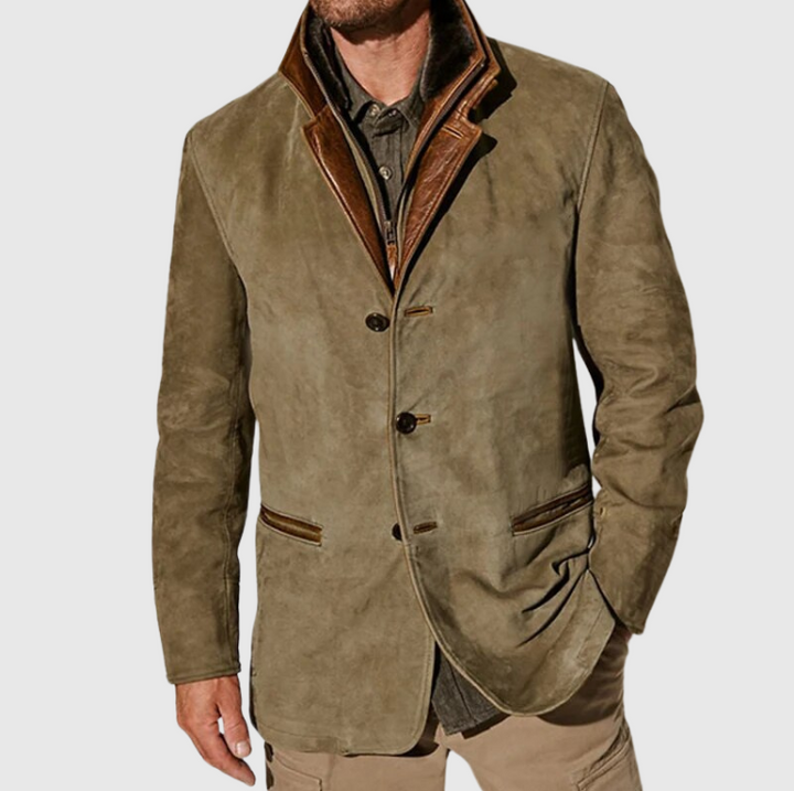 Veste Collin vintage homme, polyvalente, style décontracté chic, parfaite pour automne et mi-saison élégante.