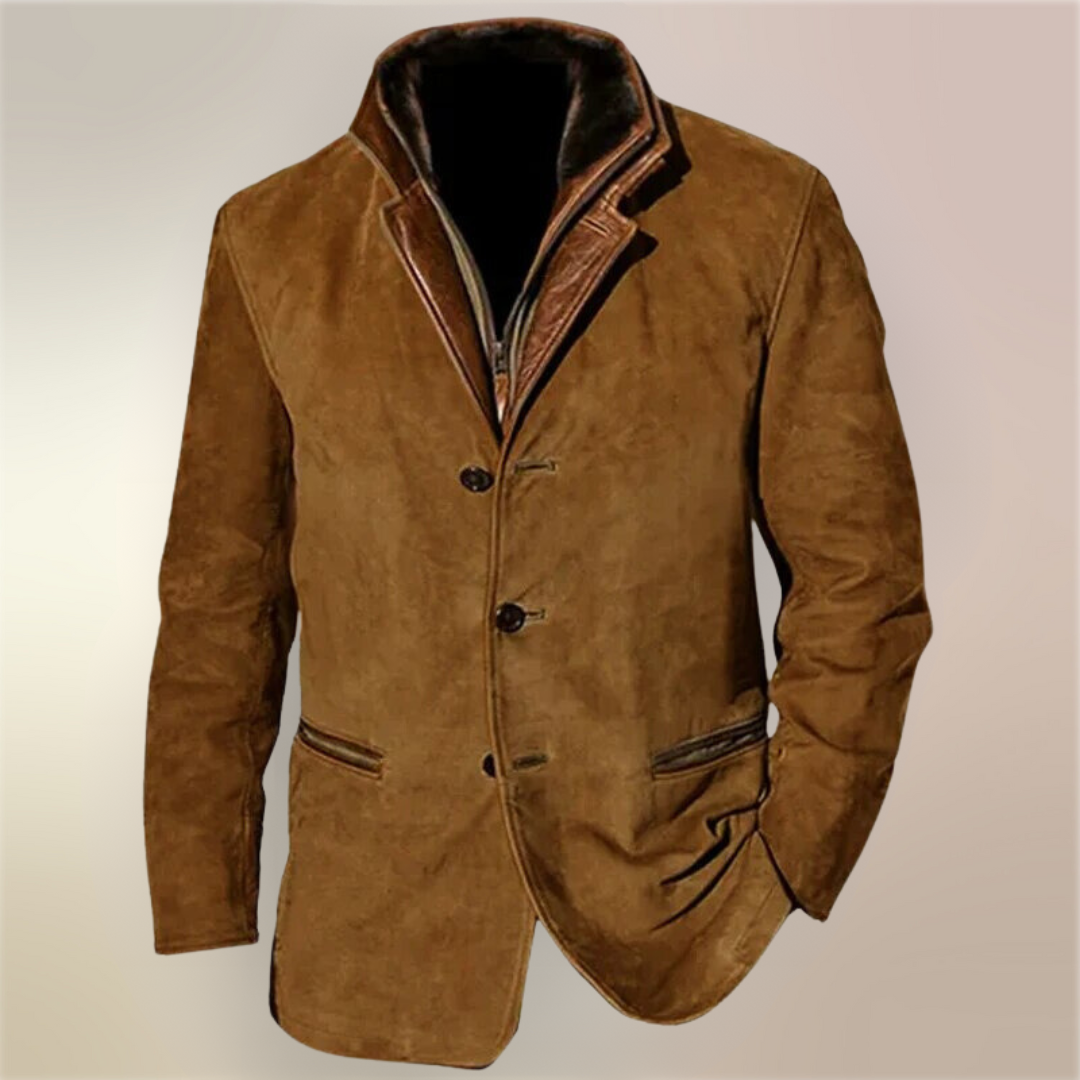 Veste homme Collin ouverte, style vintage décontracté, blouson élégant, parfait pour mode automne confortable.