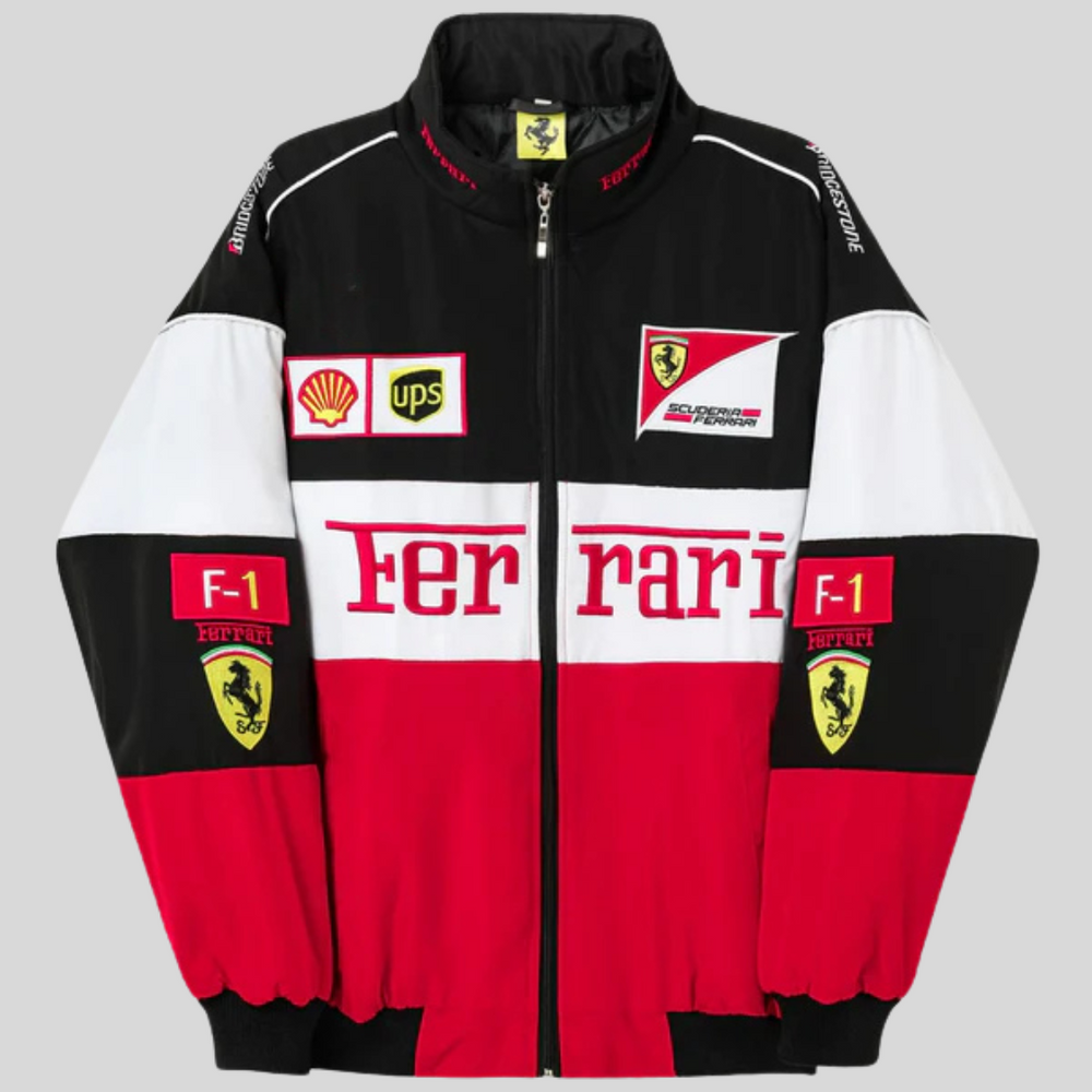 Veste vintage unisexe, style rétro course automobile. Coupe élégante et confortable.