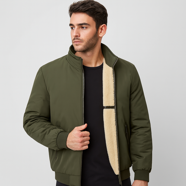 Veste zippée homme chaude pour automne/hiver, un choix mode et confortable pour le style décontracté et l'extérieur.
