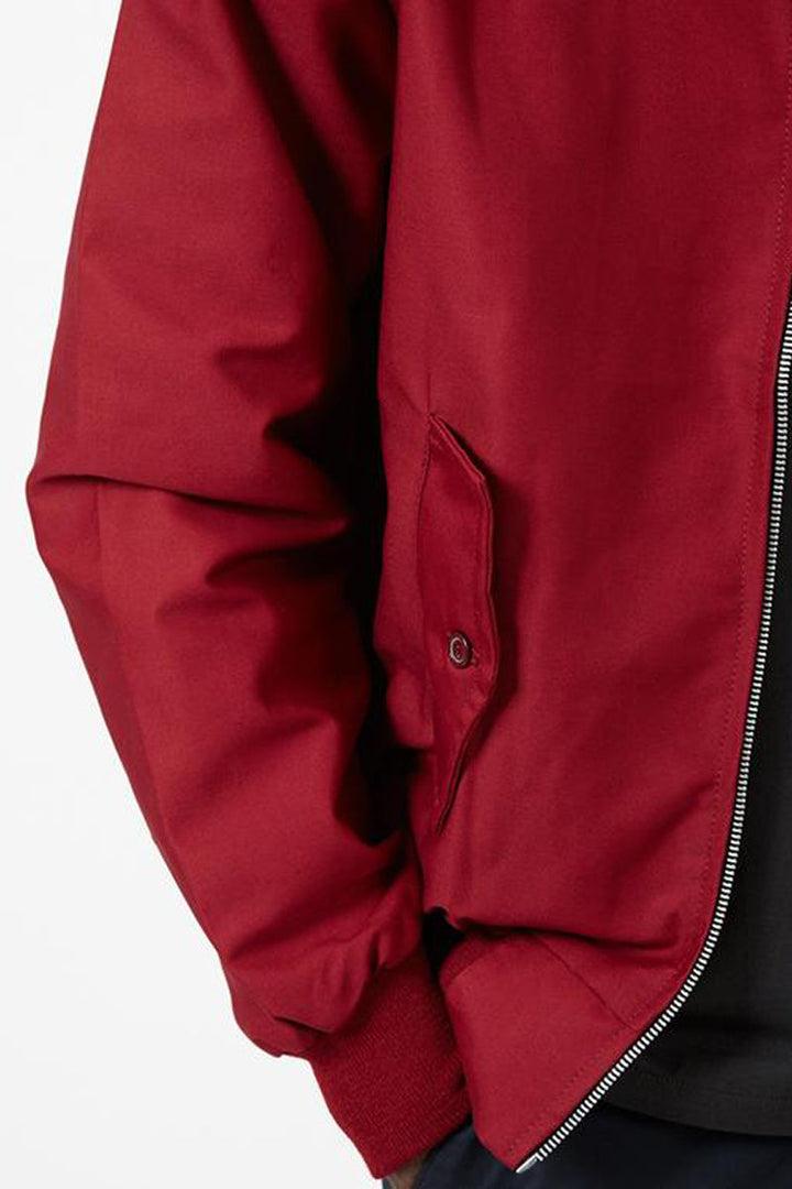 Veste homme bordeaux, moderne et zippée, look élégant et décontracté.