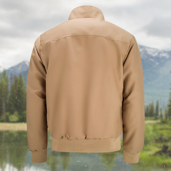 Veste homme beige, décontractée, style moderne pour automne-hiver.