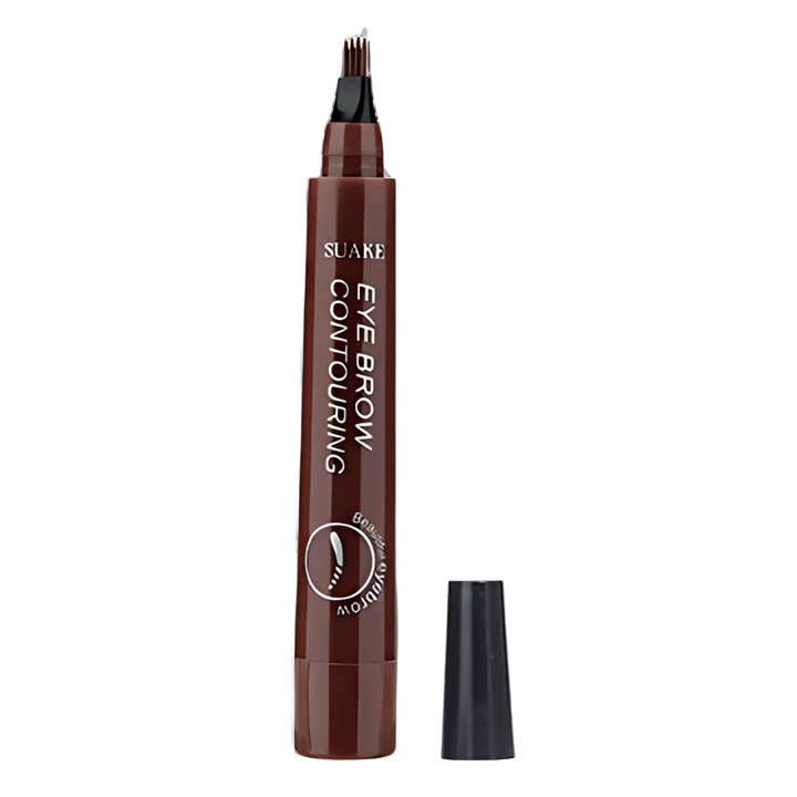 Stylo à sourcils liquide résistant à l'eau -Marron foncé - Ozerty