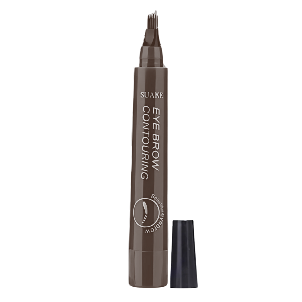 Stylo à sourcils liquide résistant à l'eau -Marron gris - Ozerty