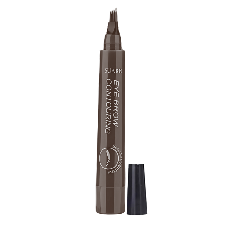 Stylo à sourcils liquide résistant à l'eau -Marron gris - Ozerty