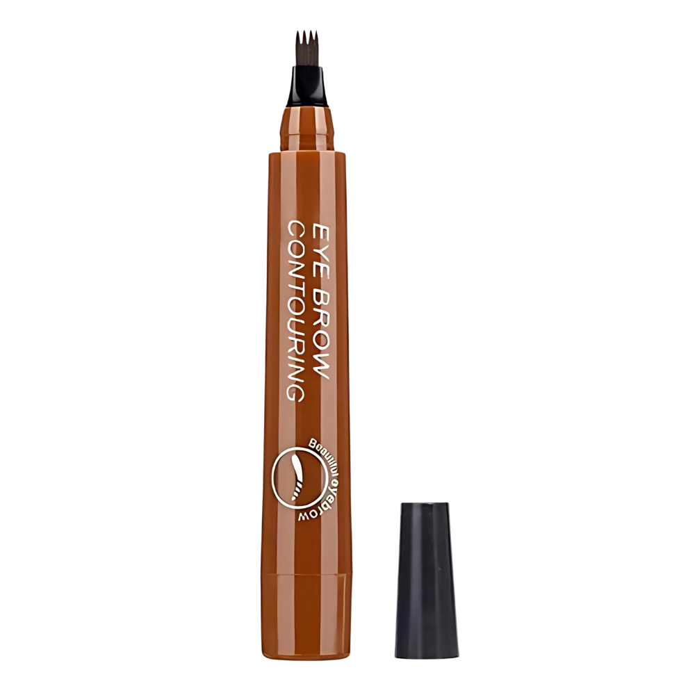 Stylo à sourcils liquide résistant à l'eau -Marron clair - Ozerty