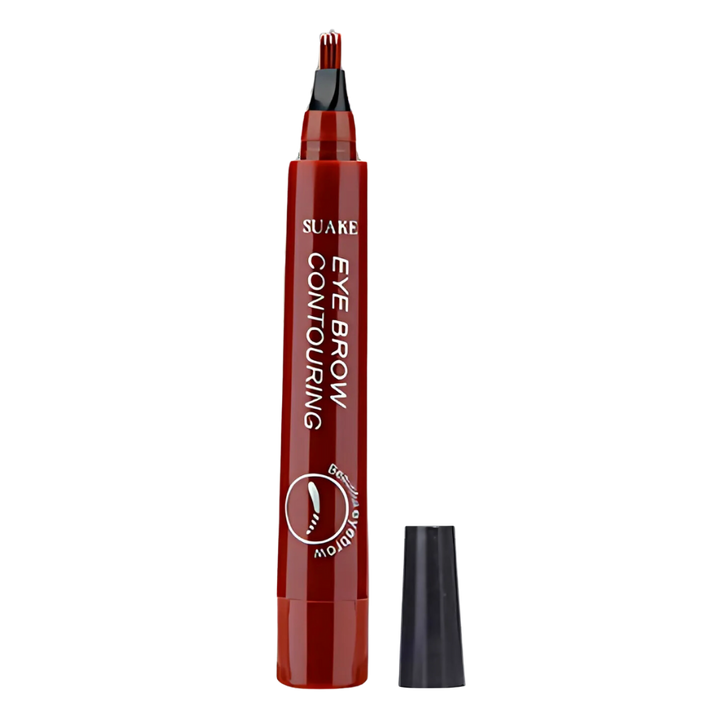 Stylo à sourcils liquide résistant à l'eau -Marron rouge - Ozerty